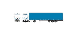 Herpa 962674 - H0 - Mercedes-Benz A L Giga Planen-Sattelzug Cross Sped